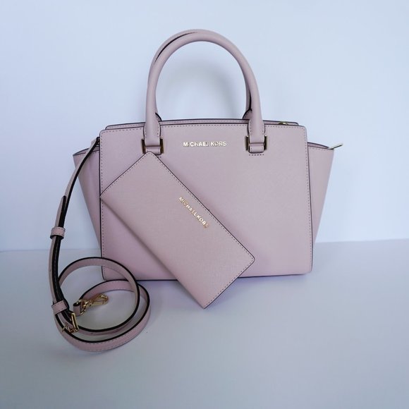 Michael Kors Handbags - Michael Kors Selma M Satchel Bag & Wallet Blossom